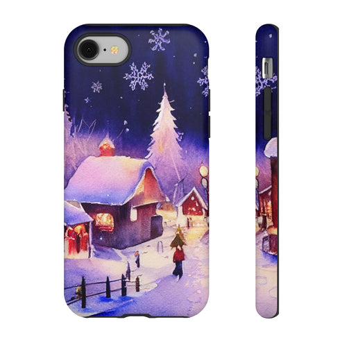 Christmas Homes in the Snow - Impact Resistant Phone Case iPhone 8 Matte